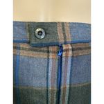 VTG New 70’s Escada SRB 10 Wool Skirt Tartan Plaid Fringe Midi Blue Scottish Photo 4
