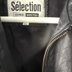 Selection Leathers Jacket Womens Large Genuine Leather Zip Pockets Buckle Moto Black Photo 5