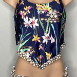 Trina Turk New. mixed floral handkerchief bikini set. Size 4. Retails $178 Photo 0