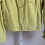 J.Jill  Linen Blend‎ Jacket Snap Front Lightweight Chartreuse Green Size M Photo 2