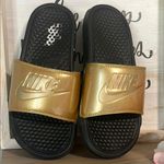 Nike  Gold Slide Sandals Womens 6 Photo 0