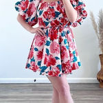 TALULAH  floral puff sleeve‎ tutu mini dress women’s size M Photo 0