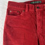 Ralph Lauren VTG Jeans Co Sz 6 Pants Straight Leg Red Corduroy Women’s Mid Rise Photo 2
