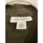 Skyes The Limit Women's Camo Cinch Waist Denim Military Look Jacket Large NWT Green Photo 1