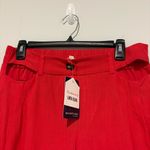 Monteau  Los Angeles linen cutout Wide-Leg Pants Vibrant Red size large Photo 2