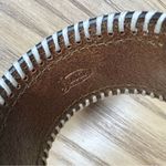 Justin Boots NWT Justin Brown Tooled Leather Cuff Bracelet with Floral Embroidery Photo 4