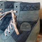 Sorel Women's Black and Gray Lace-Up Boots Wedge Anole Booties Waterproof 7.5 Photo 3