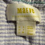 Maeve  Blue and White Striped Sleeveless Blouse Photo 1