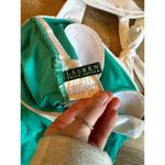 Ralph Lauren  Swimsuit One Piece Bel Aire Shirred Mio Bandeau Teal Aqua Blue Sz 4 Photo 4