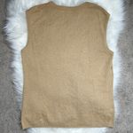 ESCADA Vintage Argyle Sweater Vest Womens Size Large Wool Cashmere Silk Academia Tan Photo 2