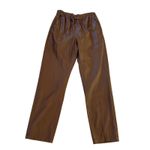 ANINE BING  Brown Faux Leather Pants MEDIUM Tapered Trouser Office Designer $349 Photo 8