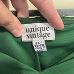 Unique Vintage  50s Green Off the Shoulder Ruffle Frenchie Knit Top 4XL Photo 2