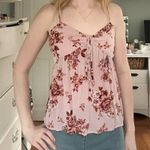 American Eagle Floral Pink Babydoll tank top Photo 0