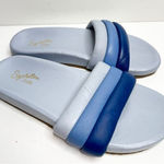 Seychelles  Sandals Womens Size 9 Leather Low Key Blue Bright Slides Photo 0