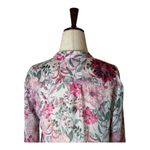 Kut From The Kloth ‎ Shirt Women XS Pink Floral Sheer Jasmine Chiffon Button Down Photo 4