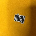 Obey  Yellow V‎ Neck Short Sleeve Tee Medium Photo 2