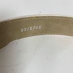 Vintage Vera Pelle Italian White Leather and Silver Ball Accent Belt White Photo 6