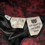 Emanuel Ungaro brocade red and black floral blazer Vintage Size 4 Photo 2