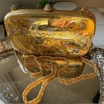 Metal formal Vintage clutch in gold tone Photo 0