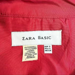 ZARA  Trench Coat Trench Jacket Belted Side Pockets Raspberry Pink Pleated Size S Photo 8