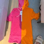 Solid and Striped Orange and Pink Swim Coverups Size XS Photo 1