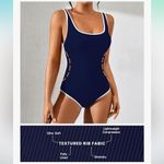 Blooming Jelly  One Piece Sporty Tummy Control Bathing Suit Ribbed Slimming nwt Photo 4