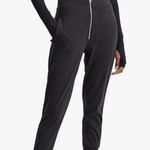 Varley Black Duxford Jogger Pants Front Zipper Size Medium Photo 0