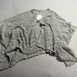 Island Tribe Knits Boho Grey Knit Villa Shawl One Size NWT Lagenlook Gray Photo 0