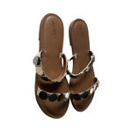 Universal Threads Universal Thread Womens Vivienne Two Band Flat Sandals Gold / Brown Womans 7 Nwt Photo 1