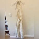 Free People  BEACH Villas Halter Maxi‎ Dress in Cream Terry Cloth Stripe Small Photo 2