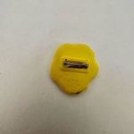 Avon vintage yellow ceramic flower brooch Photo 3