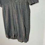 Trina Turk  Women's Grey V-Neckline Short Sleeve Ruched Mini Dress Size 14 Photo 3
