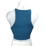 Aritzia Babaton Blue Ribbed Knit Sleeveless Cami Camisole Sweater Tank Crop Top Photo 1