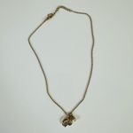 Christian Dior Dior CD Logo Faux Pearl Pendant Necklace Gold Tone Photo 1