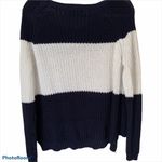PaperMoon  Navy & White‎ Chunky Oversized Sweater Medium Photo 2