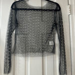 Pearl sparkled mesh shirt Gray Photo 0