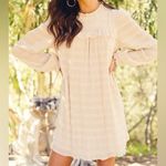 Roolee NWT  Chiffon Ruffled Long Sleeve Babydoll Dress Vanilla Cream Size Medium Photo 4