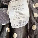 RIXO Lasca Ruffled Silk Polka Dot Blouse in black and white Size 6 Photo 6