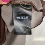 Weekday Long Sleeve Semi-transparent Wave Shirt in Dark Brown W-028 Sz M Photo 5