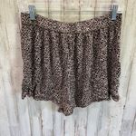 American Eagle Leopard Animal Print Flowy Pull On Shorts Womens Medium Photo 3