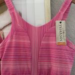 NEW Tehama Pink Stripe Athletic Dress Activewear Preppy Athleisure Tennis Medium Photo 1