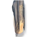 None Sheer Black Fringe Shawl Beaded Wrap Evening Boho Hippie Lightweight Layer Photo 1