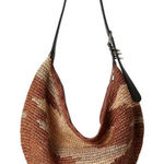 Free People Beige/Brown Slouchy Straw Tote(NWT) Brown Photo 0