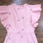 Kate Spade • Cutout Crepe Dress pink eyelet ruffle sleeve flutter Faded Peony Photo 10