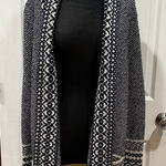 Lucky Brand  Blue & White Open-Front Cardigan - Size S/P Photo 0