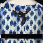 Nic+Zoe  Blue Falling Dots Blouse Long Sleeve Tie Women’s Size Medium Viscose Photo 4