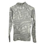 Nike  Pro Dri Fit Women's Cream Grey Geometric Print Half Zip Pullover Top XS Photo 11