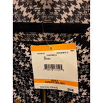 Anne Klein Size S Women’s Black & White Geometric Full Zip with Buttons Top NEW Photo 4