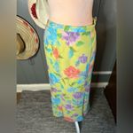 Leslie Fay Vintage  2 Piece Key Lime & Floral Skirt & Top Medium Photo 2