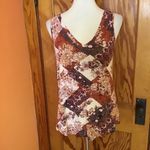 Maurice's Maurice’s 24 7 earthy daisies patchwork print v neck top Photo 7